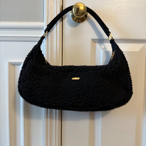 Hammitt Black Sherpa Shearling Becker Shoulder Crossbody Bag EUC - Picture 9 of 9